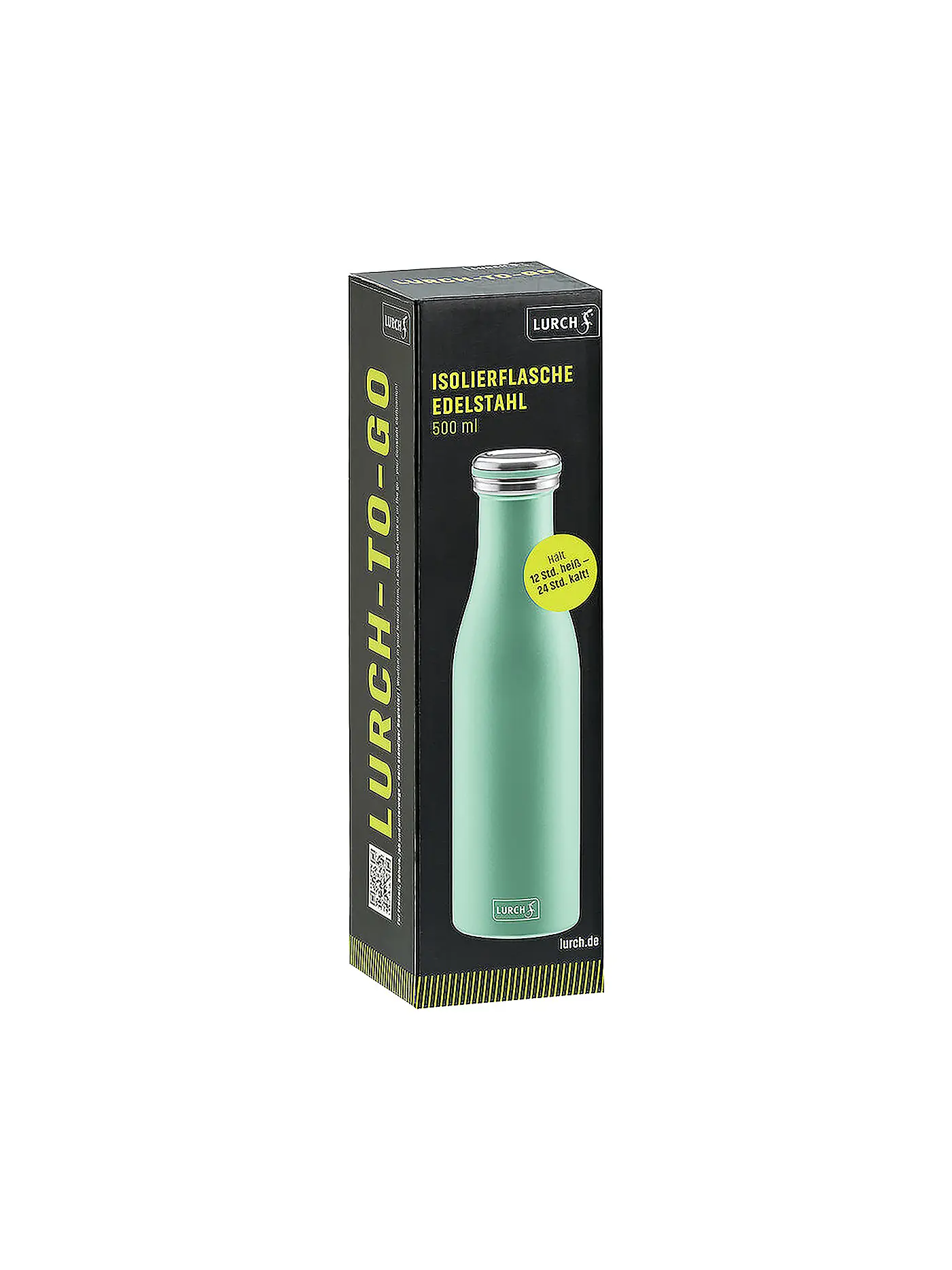 LURCH | Isolierflasche - Thermosflasche Edelstahl 0,5l Pearl Green | 